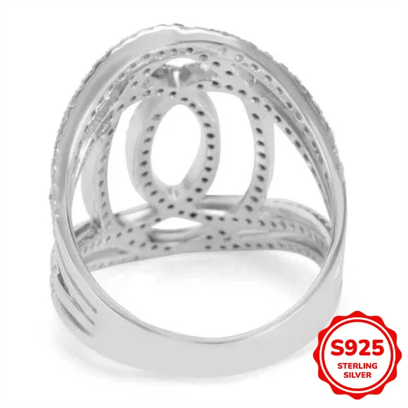 

Simple and Personalized S925 Silver Cross Hollow Women's Rings Light and Luxurious Versatile