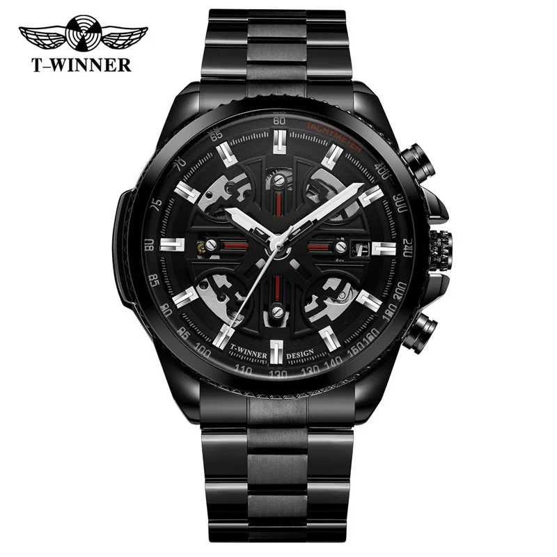 

Winner 428B Top Brand Fashion Dial Calendar Steel Men Mechanical Automatic Wrist Watches Luxury Military Sport Male Clock