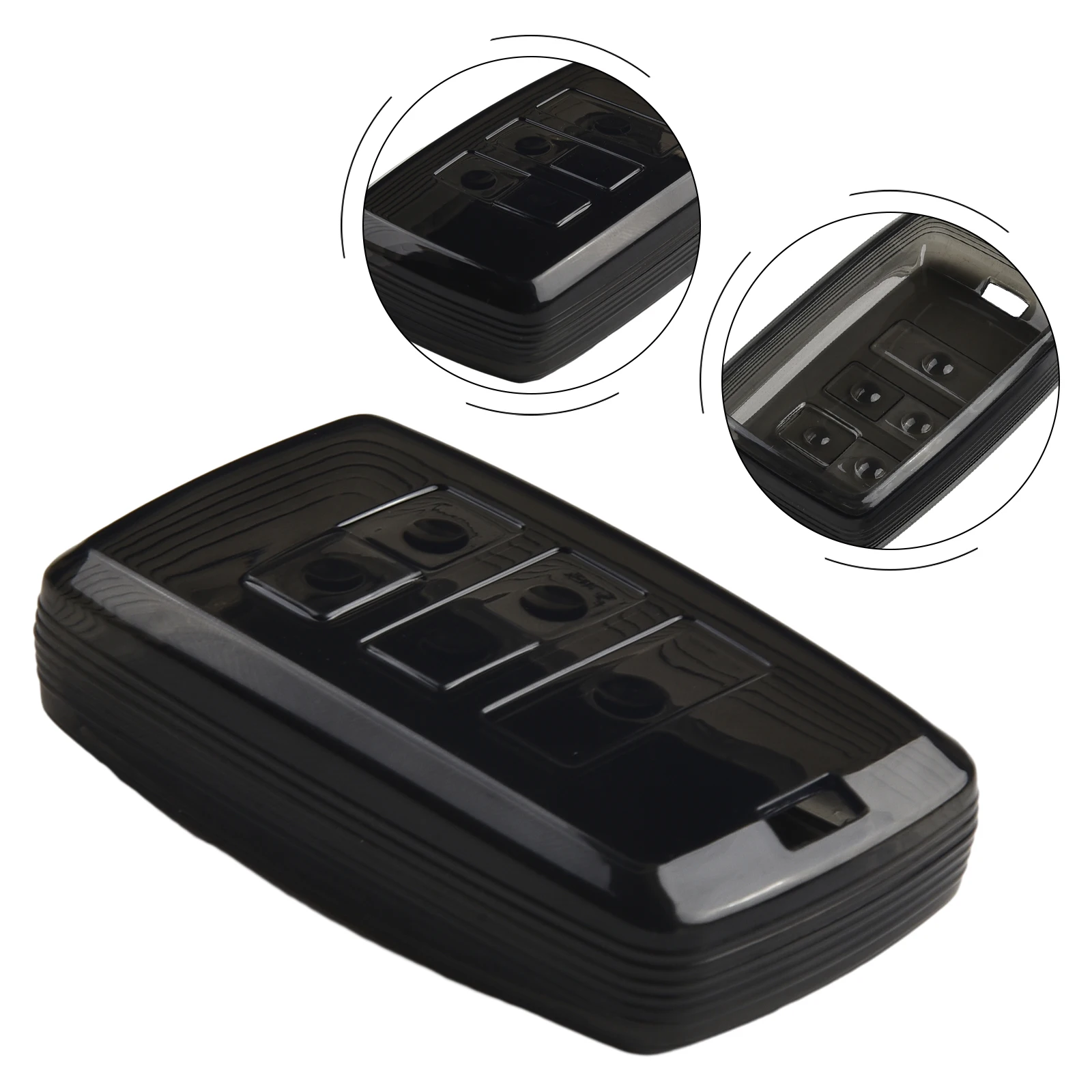 Keep Your Car Key Safe and Stylish with Transparent Black Cover Case Compatible with For Jaguar and For Land Rover