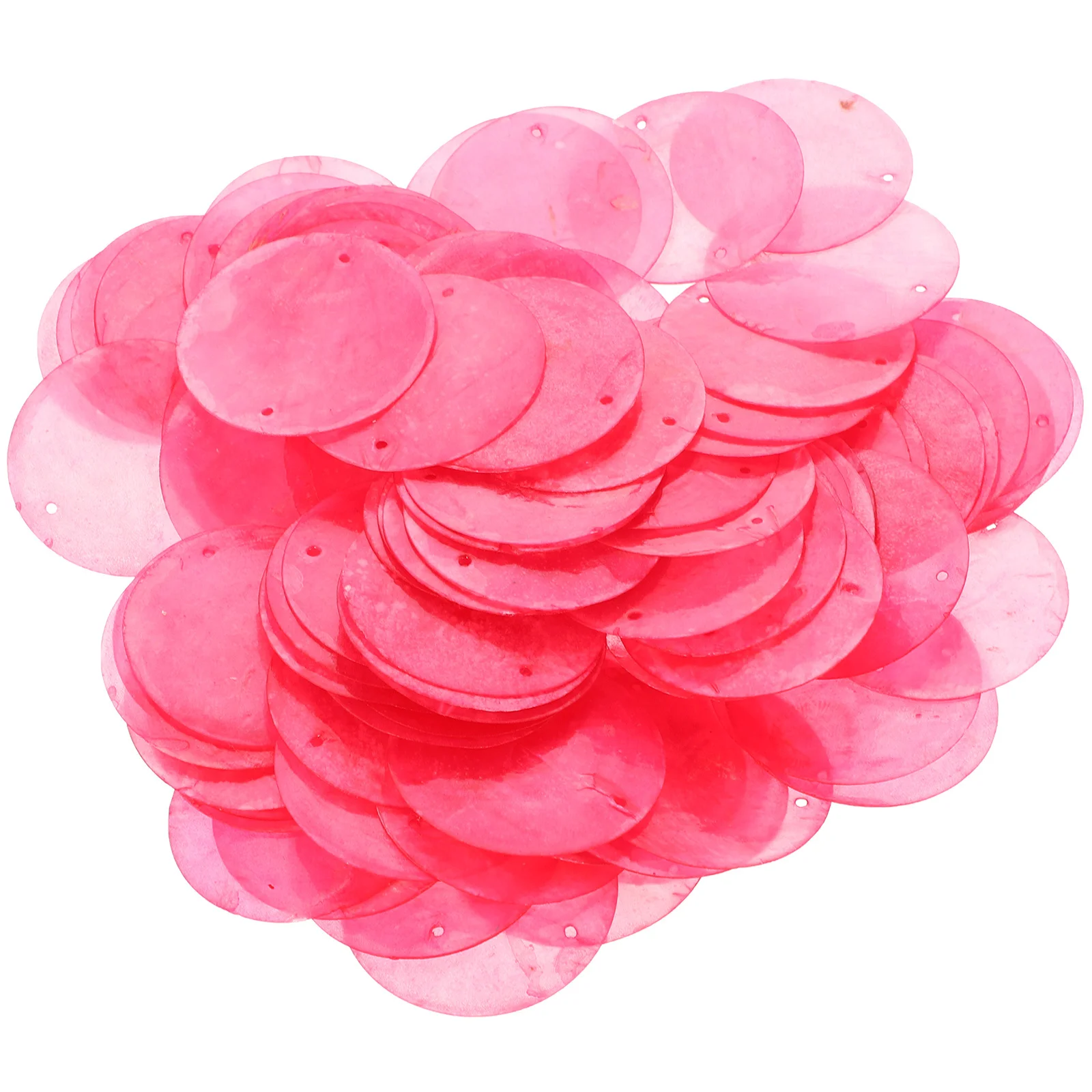 

100Pcs Round Shells Pieces Polished Flat Slices DIY Jewelry Making Pendants Wind Chime Craft Accessories Natural Shell Charms