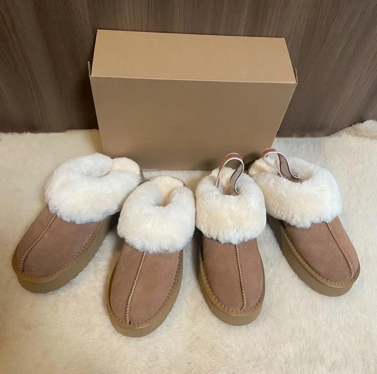 2025 New Australia Winter design mini snow boots Cow Suede Leather Women classic  Brand Ankle boots outdoors comfy sheep fur