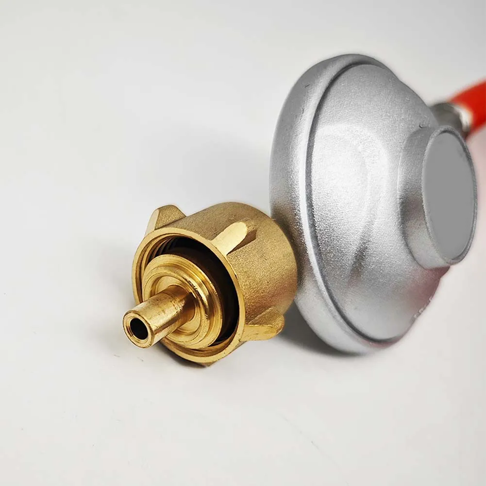 Outdoor Cooking 150 Cm Hose Regulator Set Flexible Rubber Gas Hose Cast Iron Stove Flexible Rubber Hose Tool-Free Installation