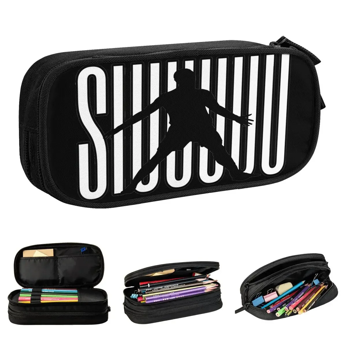 

CR7 Siuuu Pencil Case Pen Bag Kids Big Capacity Office Gifts Pencilcases