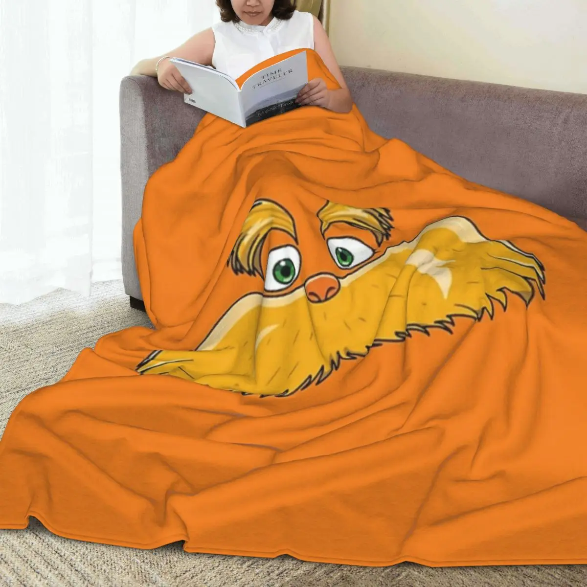 Throw Blanket The Lorax Micro Fleece Blanket Four Sizes Retro Portable For Living Room AntiPilling Blanket