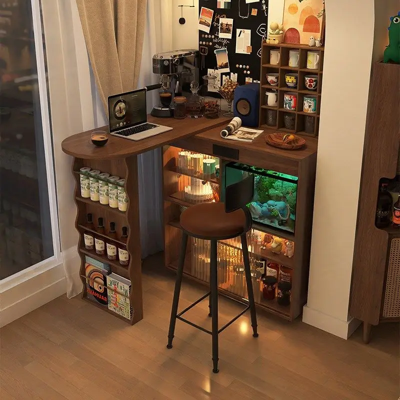 Balcony bar table cabinet, household partition cabinet, telescopic living room small table I integrated