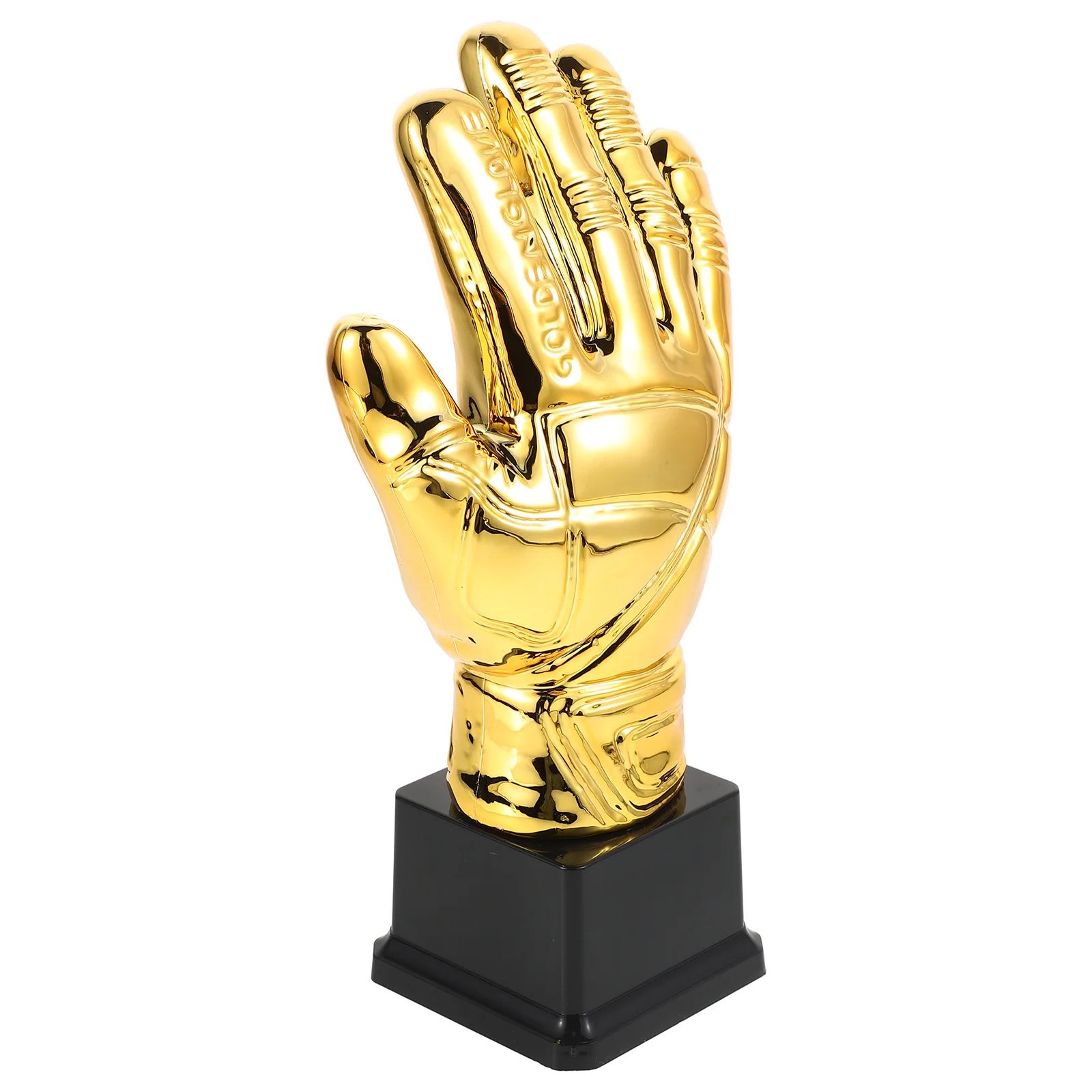 

Gold Gloves Soccer Trophy Plastic Goalkeeper Award Champion Prize For School Amateur Sports Competition Celebration Decor