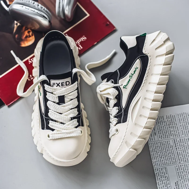 

Summer 2025 New Men's Casual Sports Shoes with Thick Sole and Increased Height, Lightweight Men's Canvas Shoes Shoes for Men
