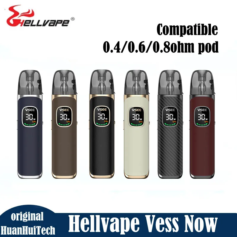 الأصلي Hellvape Vsee Now Pod Max 30 واط كيت 1200 مللي أمبير بطارية 2 مللي سعة 0.8ohm خرطوشة علوية ملء السجائر الإلكترونية