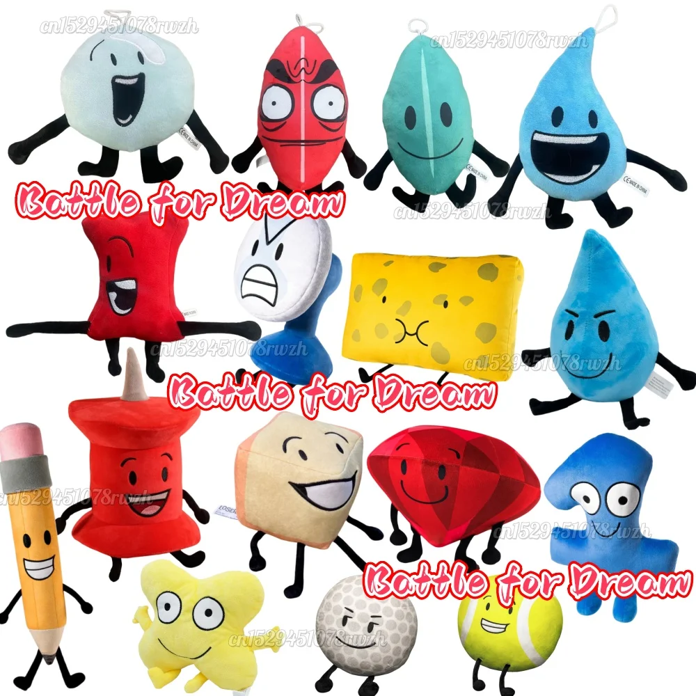 

Battle for Dream Island BFDI Plush Toy Caroon Doll Soft Stuffed Figure Marker Pen Fries Bottle Nail Pie Boy Girls Birthday Gifts