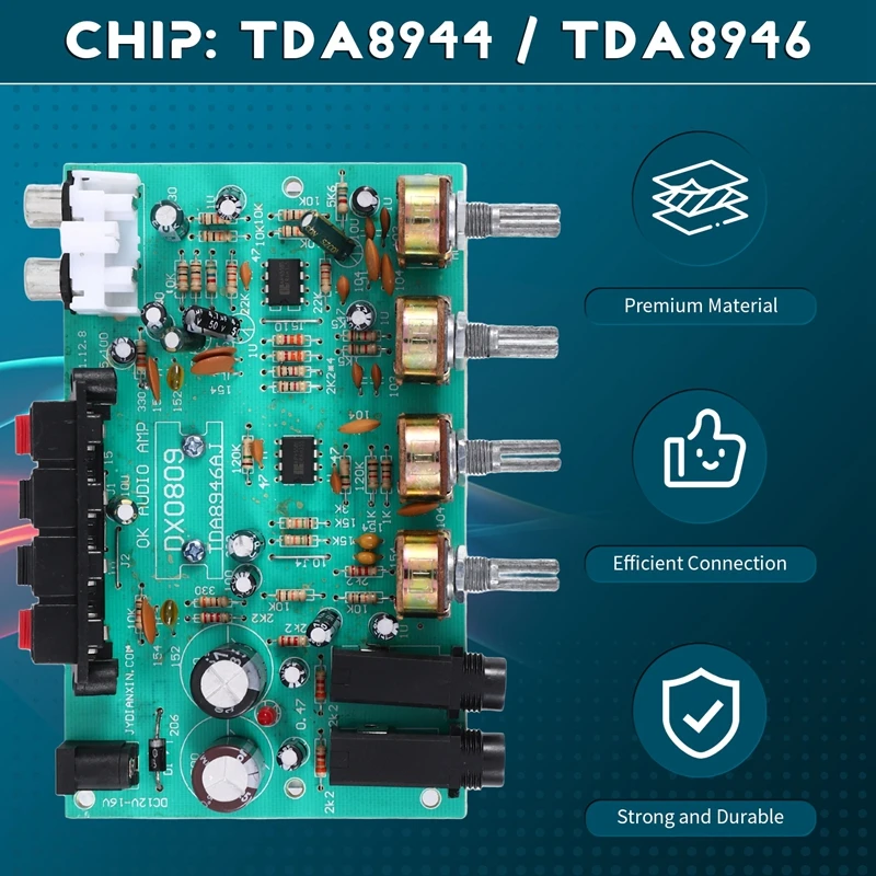 

40 Вт + 40 Вт TDA8944 стерео аудио усилитель плата цифровой микрофонный усилитель автомобильный усилитель с контролем тона динамик караоке-A22U