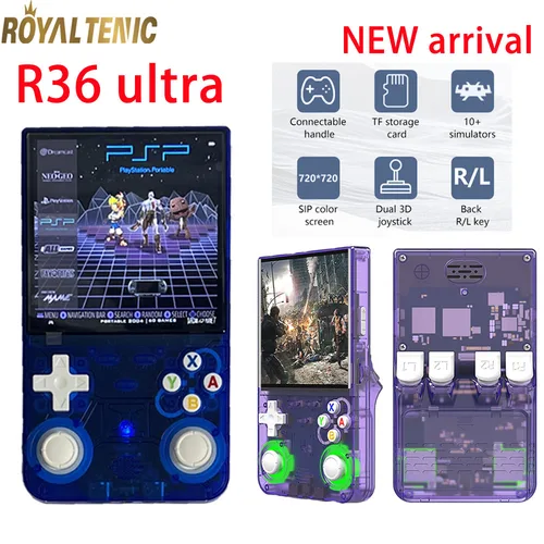 Imagen 1 del producto Nueva llegada R36 Ultra consola de juegos 64G 128G pantalla IPS de 4,0 pulgadas para adultos y niños reproductor de juegos consolas de videojuegos portátiles