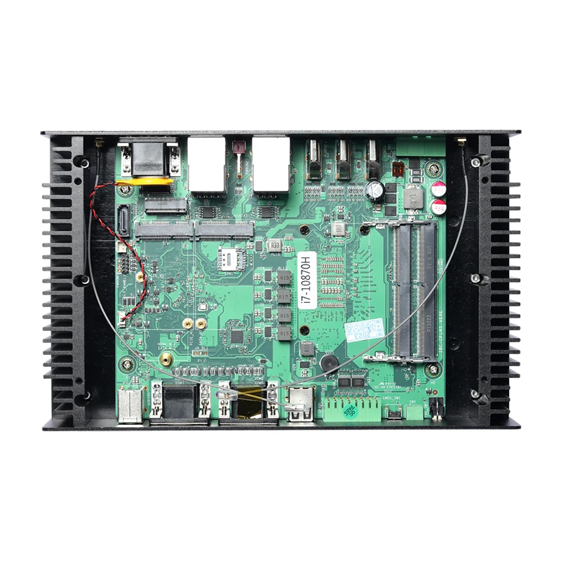 BEBEPC Industri Mini PC dengan Inter I7-1195G7 Mendukung 4G LTE GPIO WiFi dengan 6xDB9 RS485/422 4xUSB3.0 1xHDMI 1xVGA Komputer