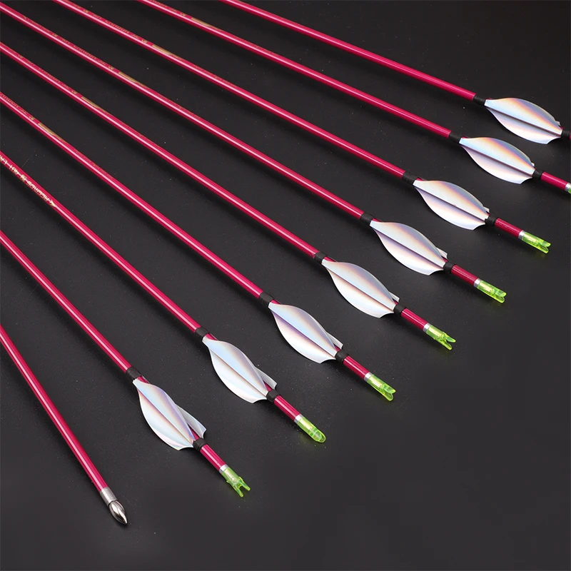 

6/12pc ID3.2mm Archery Pure Carbon Arrows 600/700/800Spine 31inch for Recurve Bow Longbow Hunting Shooting