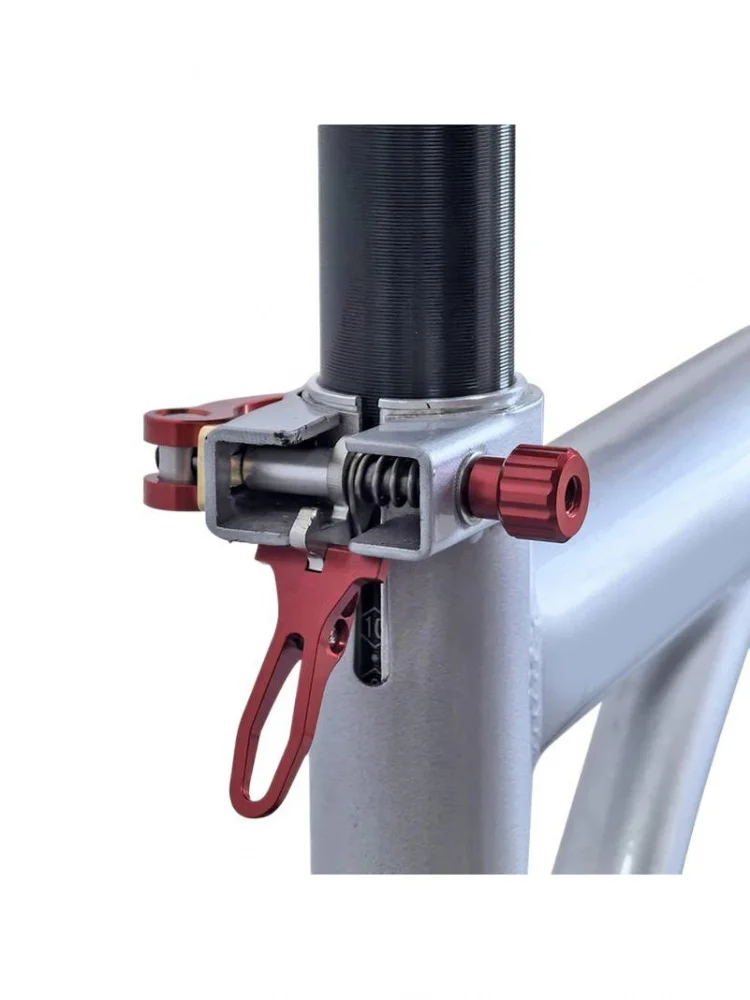 AliExpress NONE Folding Bike Seat Post Clamp Stainless Steel Hook Aluminum Alloy Handles For Brompton Seatpost  For cycling accessories