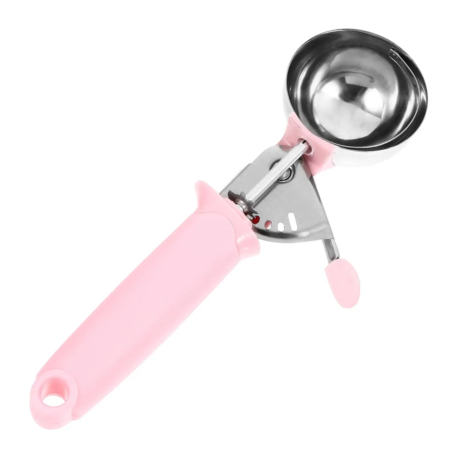 

Pink Ice Cream Scoop Stainless Steel Spoon Melon Baller Dessert Digging Tool Kitchen Gadgets Lightweight Portable Easy Clean