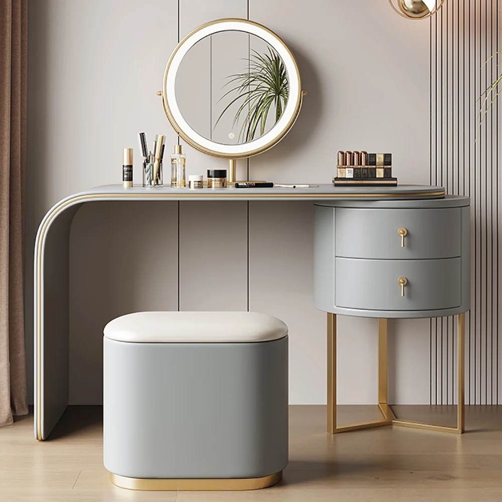 

Elegant Simple Vanity Table Nordic Luxury Unique Fashion Vanity Table Glamour Aesthetic Meuble Coiffeuse Bedroom Furniture