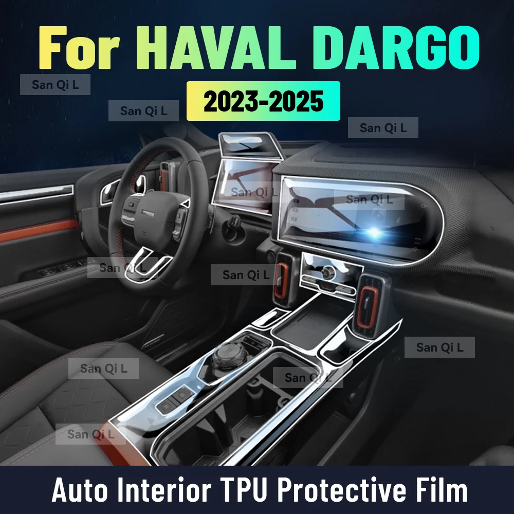

Car Interior Center Console Media Dashboard Navigation TPU Sticker Protector Film For HAVAL DARGO 2023-2025 Car Accessories