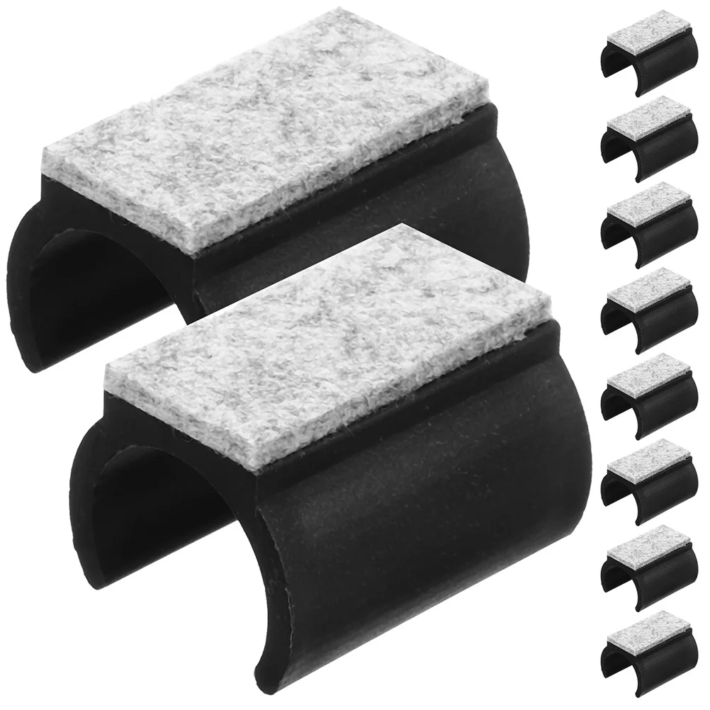 10 Pcs U-shaped Foot Pad Pads Chair Leg for Hardwood Floors Furniture Felt on Plastic Protectors Chairs Legs