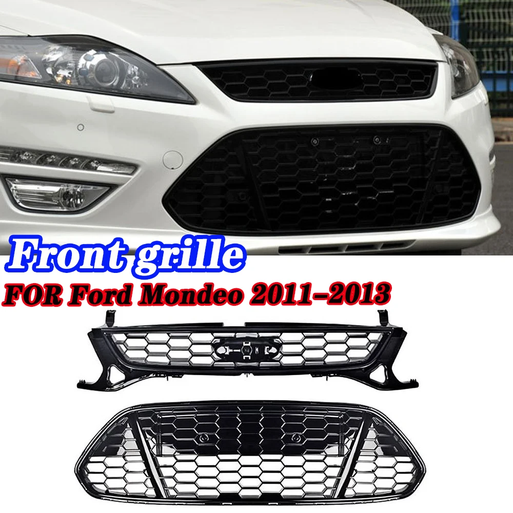 

Suitable for Ford Mondeo Center Grid Modification Limited Honeycomb Grid Front Grille 2011-2013