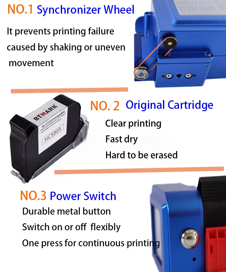 Mini Thermal Inkjet Printer Handheld Mini Printer to Print Production Date Food Bag Bottle Body