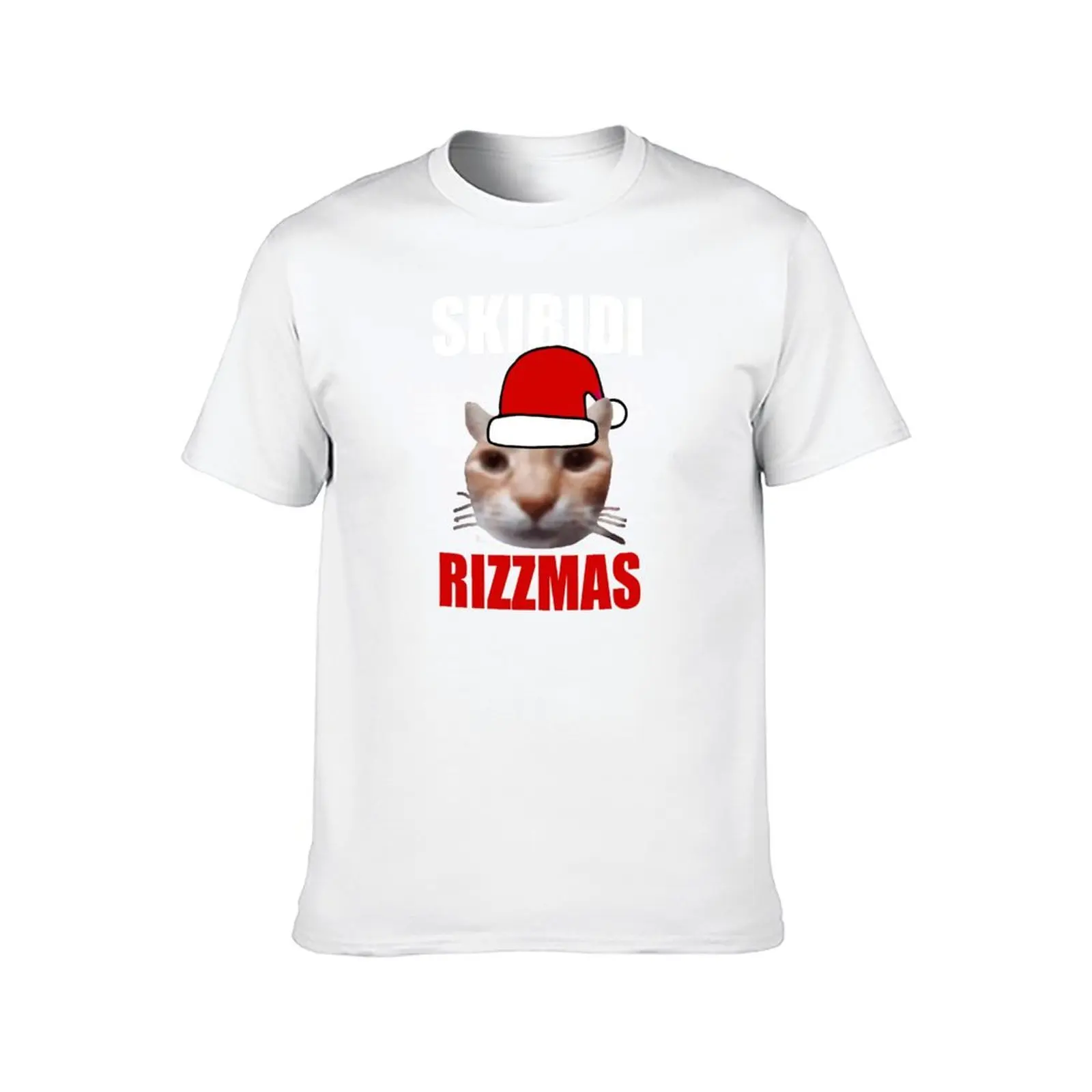 Skibidi Rizzmas Low Quality Cat T-Shirt graphic t shirts for man man t shirt cotton high quality anime t shirts oversize T-Shirt