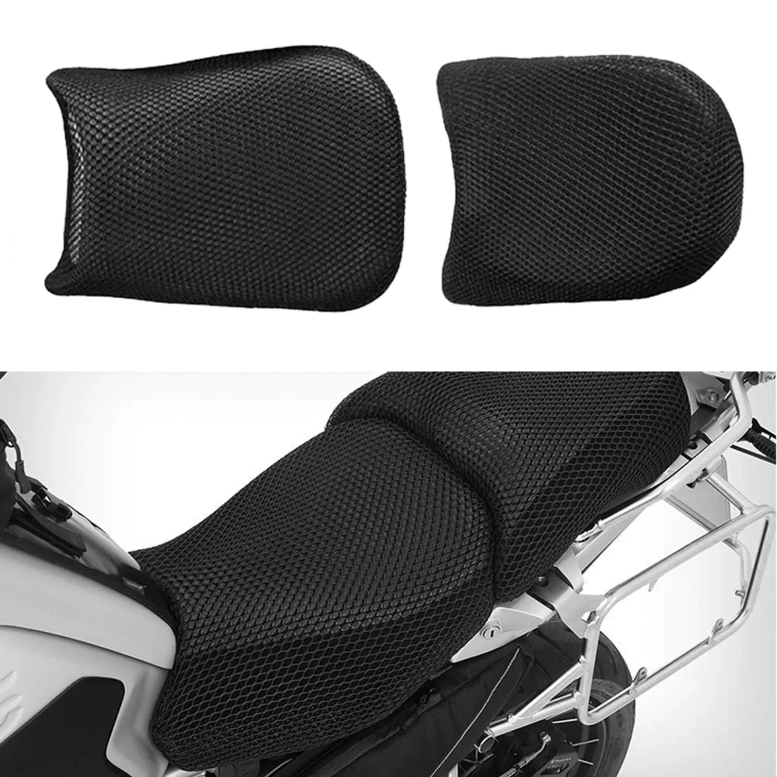 Pressure Relief Motorcycle Seat Cushion Cooling Mesh Pad with Heat Insulation for Atvs Bike Seat Comfort and Safety