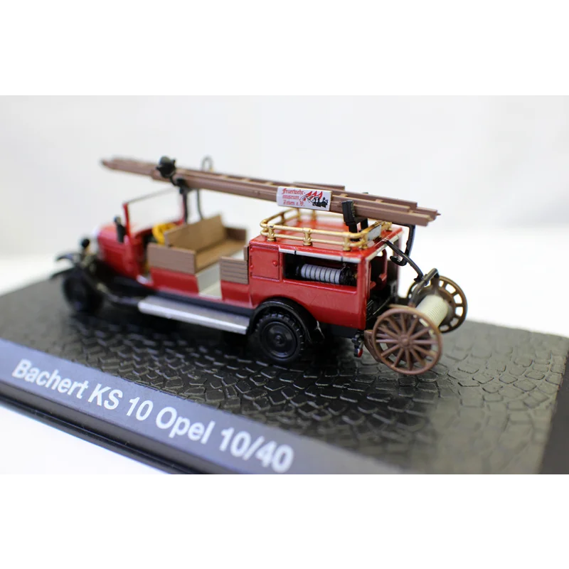 Motor de bomberos fundido a presión, escala 1/72, Bachert KS 10, Opel, modelo de coche de aleación, juguete coleccionable, regalo, adorno de exhibición de recuerdo