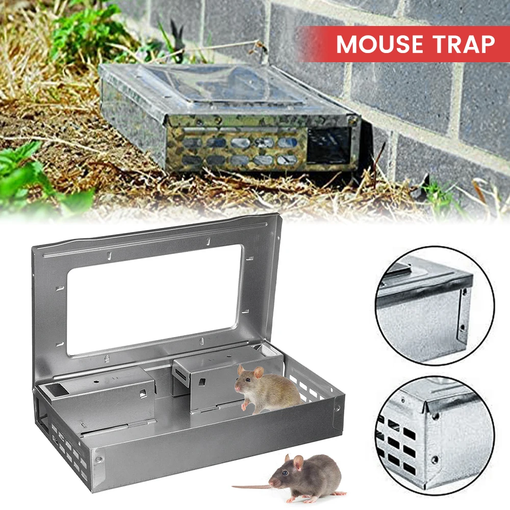 

Metal Mouse Traps Indoor and Outdoor Mouse Traps Reusable Mouse Trap Cages Continuous Catch Mouse Pest Control For Garden Traps