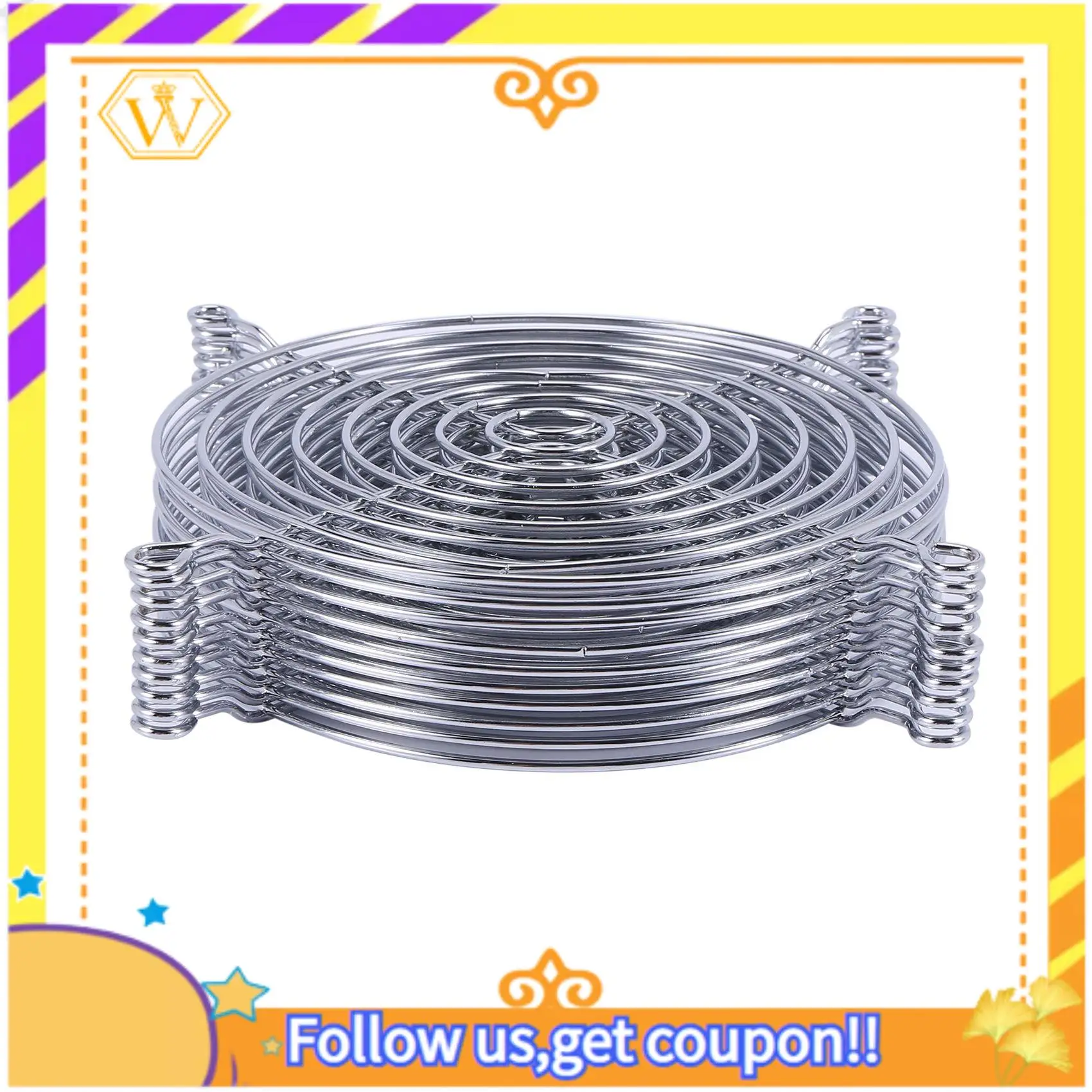 A01K-10Pcs Computer PC Cooling Fan Mesh Cover Metal Fan Shield -120Mm