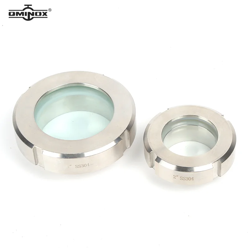 Sanitary SS304 Weld Sight glass Stainless steel union type sight glass with silicon gasket and tempered glass Tank View Glass