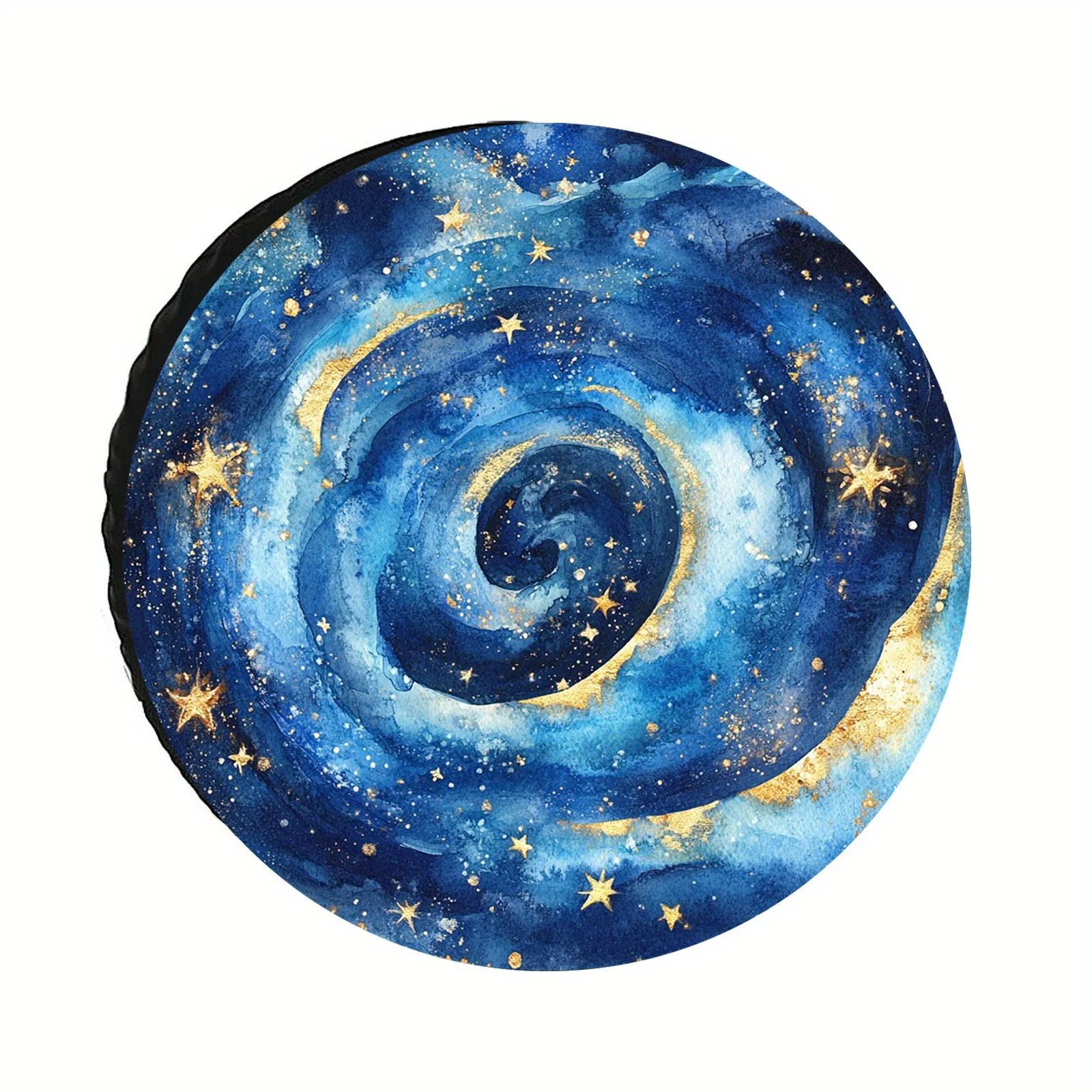 1pc Galaxy Starry Night Design Tire Cover Protector - Durable Polyester Fabric, UV & Dust Resistant, Weatherproof Fit For Cars (