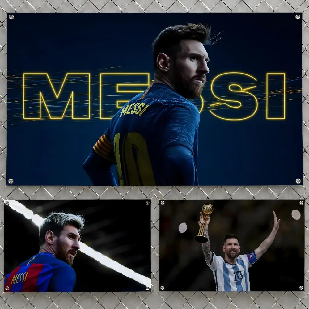 Footballer Lionel Messi Argentina GOAT Flags Wall Hanging Flag Banners For Birthday Parties Outdoor Bedroom Dorm Room Decor