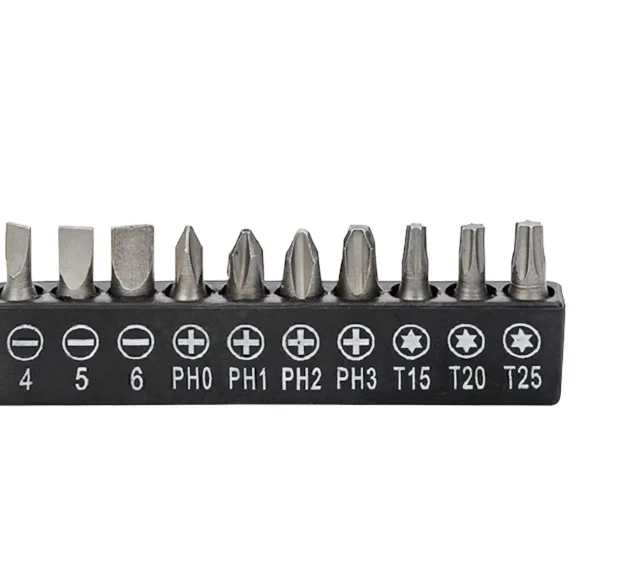 14PCS T5-T40 Torx Screwdriver Bit 1/4" Hex Shank 25mm Star Head Hex Security Screw Driver Bits view 5