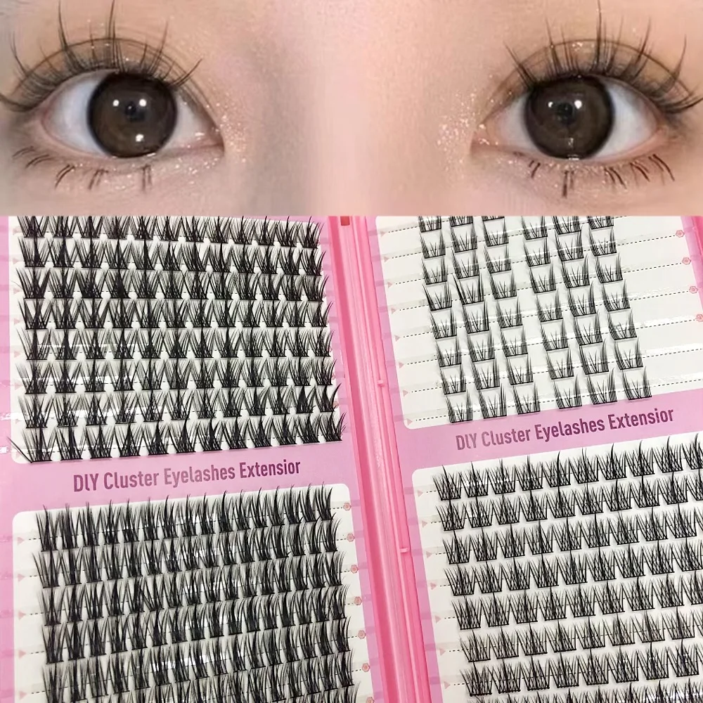 

Four-In-One Eyelash Book, 332 Clusters, Natural and Role-Playing Styles, C-Shaped Curly Eyelash Clusters, Natural, Soft and Not