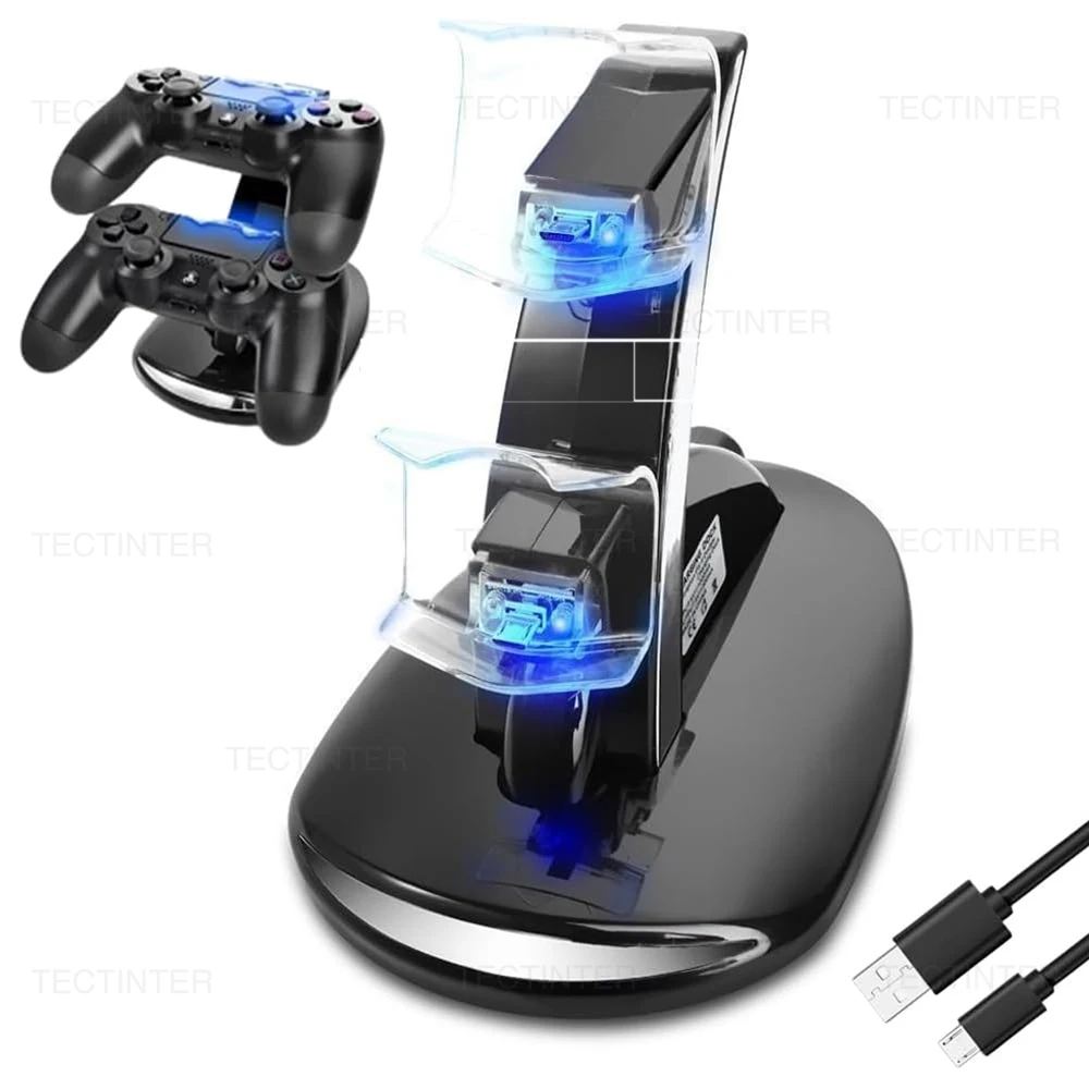 Für PS4 Controller Dual Ladegerät Ständer Halter Dock Station Cradle für Sony Playstation 4/PS4 Pro/PS4 Slim Zubehör