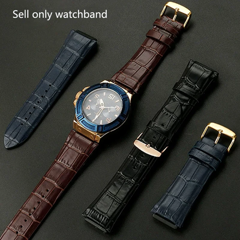 Men's Genuine Cowhide Watchbands for Guess Series Watch Band W0040g3/0247g3/0040 G7 Waterproof Watch Strap 22mm