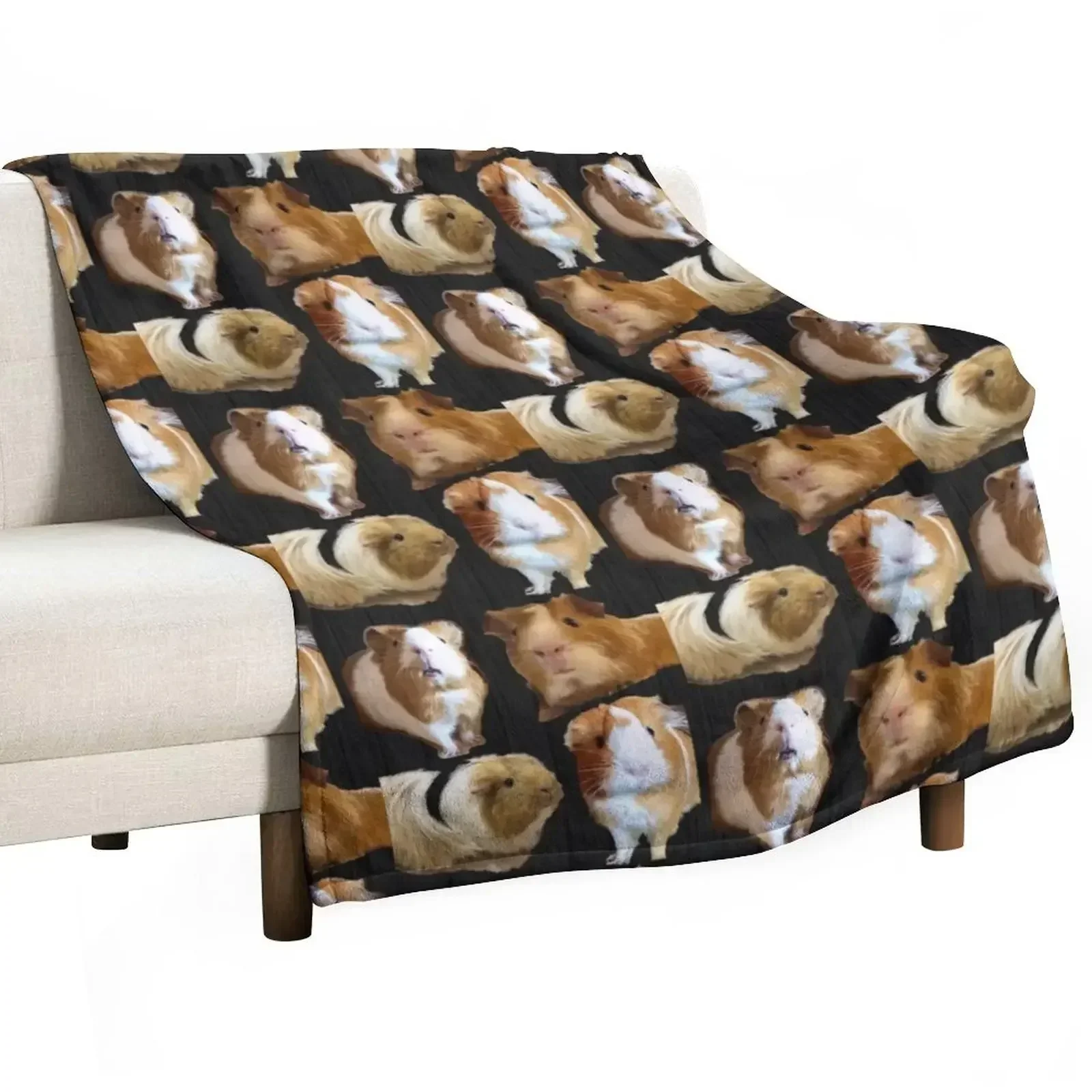 

Four guinea pigs Throw Blanket warm for winter Luxury St Blankets