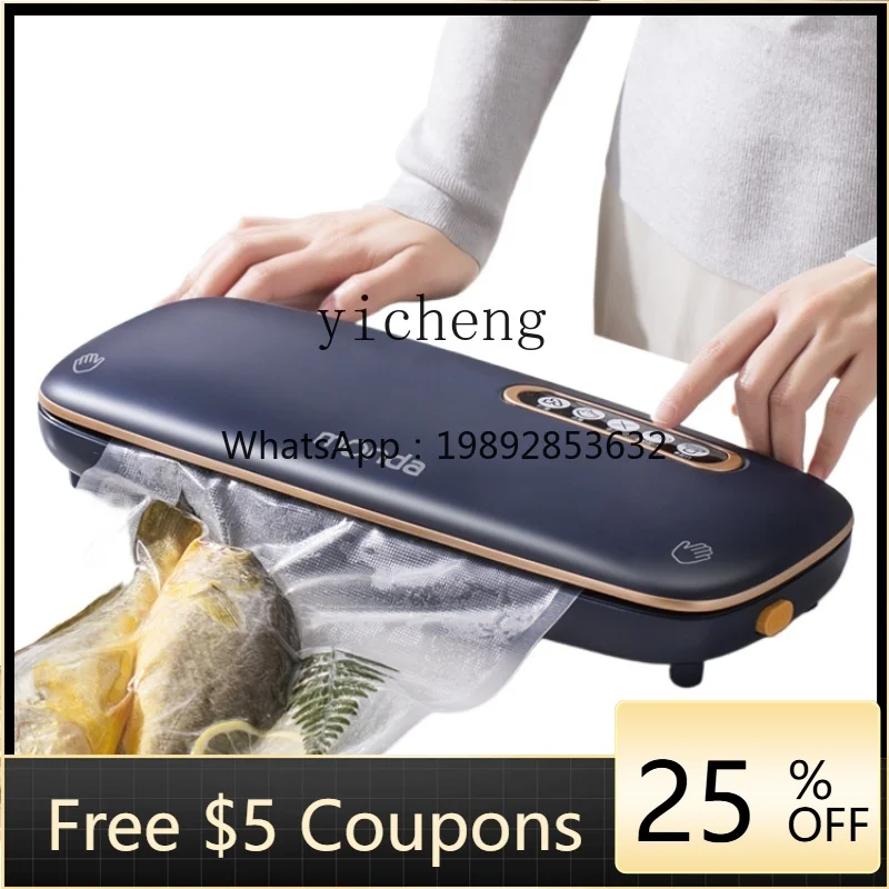 

Tqh Automatic Household Vacuum Sealing Machine Small Keep Food Fresh Seal Vacuum Compressed Food Packaging Machine
