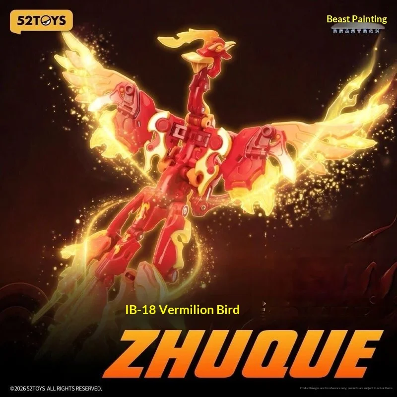 52TOYS Beastbox Zhuque, Modelo de Mecha Transformable IB 18, Figura de Acción Articulada, Decoración de Escritorio Moderna, Juguete Coleccionable