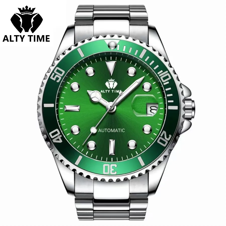 Men Automatic Luxury Diving Watch Waterproof Luminous Stainless steel Business Mechanical Watch for Men reloj hombre