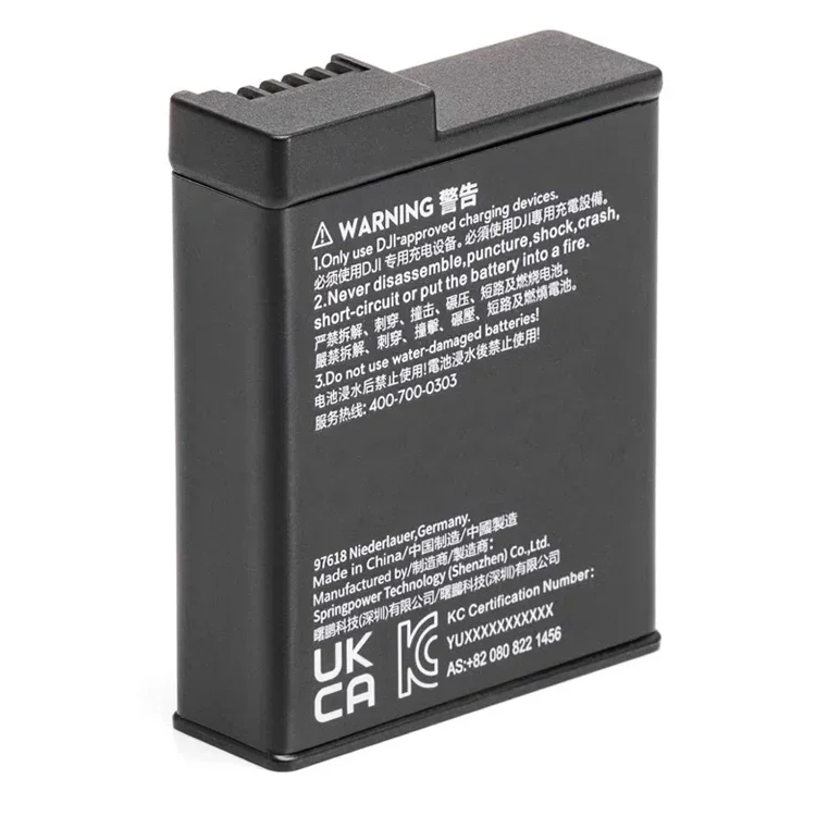 Production in 2024 Replacement Battery BCX202 For DJI Osmo Action 4 3 / Osmo Action4 Osmo Action3 Action 5 Pro Batteries 1770mAh