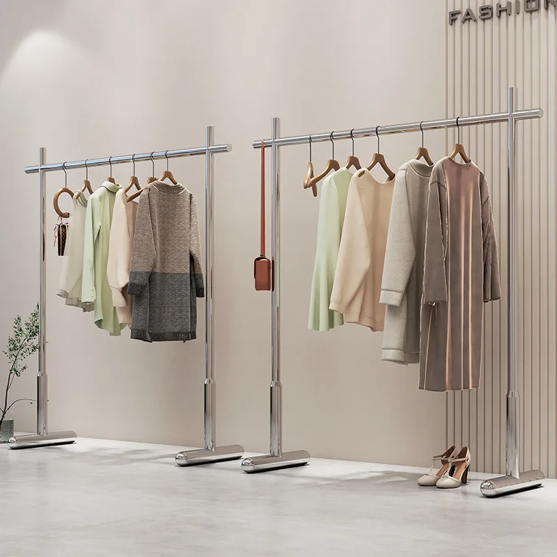 

Clothing store display rack floor-to-ceiling women's clothing special hanging clothes rack Zhongdao shelf children's clothing