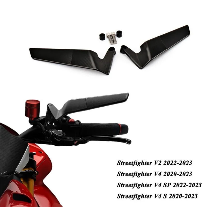

Rear View Mirrors Black Aluminum Motorcycle Accessories For Ducati Streetfighter V2 955/V4 1100 S/V4 1100 2020-2022
