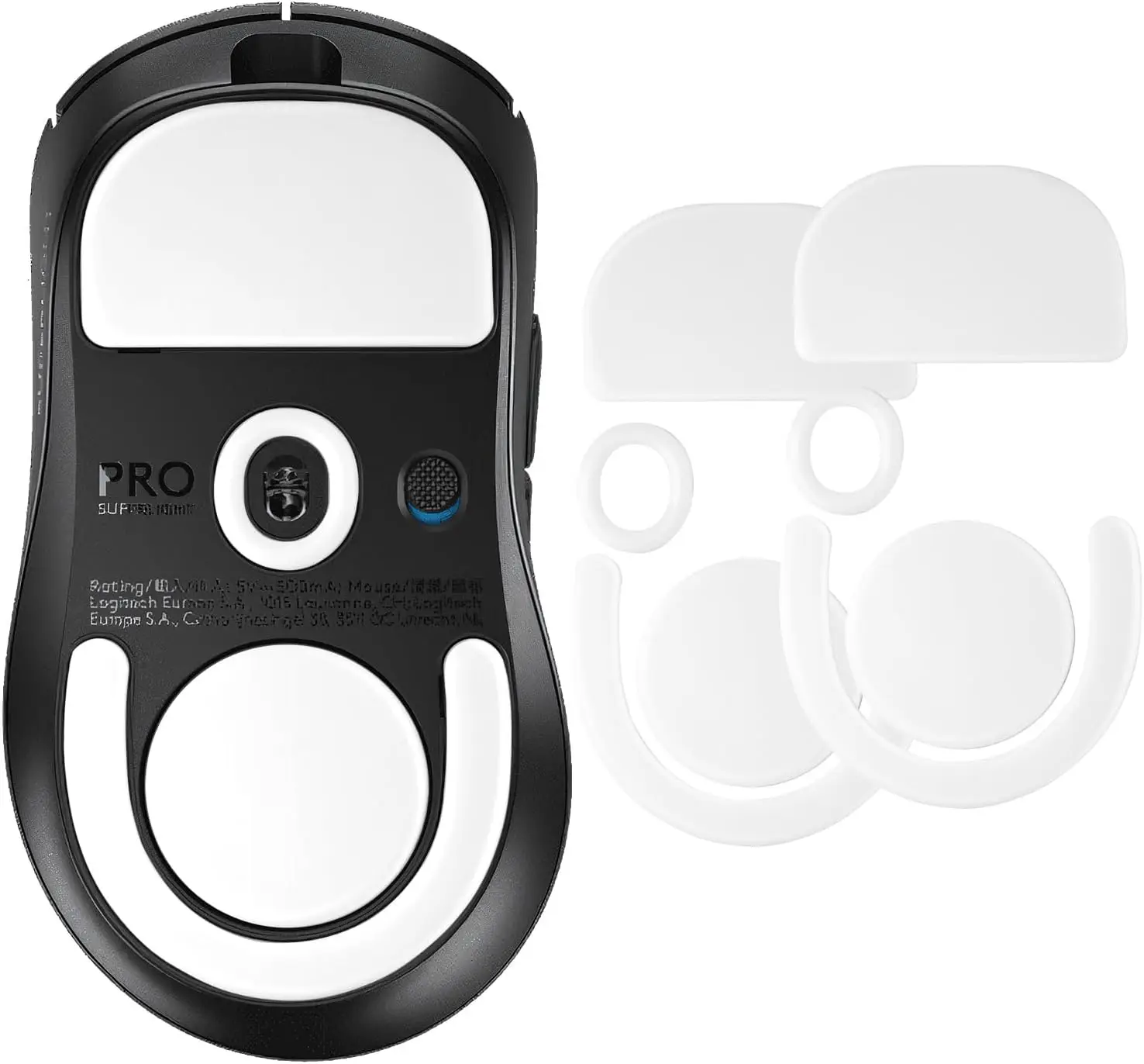 

2Sets Rounded Curved Edges Mouse Feet Skates for Logitech G Pro X Superlight 2 DEX Wireless Gaming Mouse feet Replacement Smooth