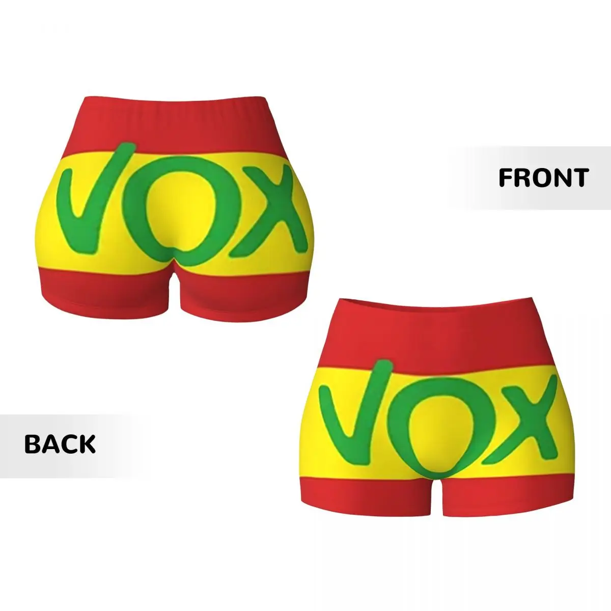 Personalizado espana vox logotipo espanha festa política espanhol mulheres ginásio treino correndo shorts atlético vôlei motociclista yoga shorts