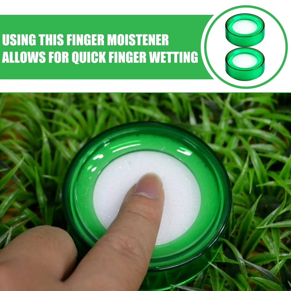 2 قطعة مرطب الاصبع لعد المال سطح المكتب الإسفنج أداة ترطيب مكتب البنك ورقة التعامل مع إدارة النقدية كفاءة