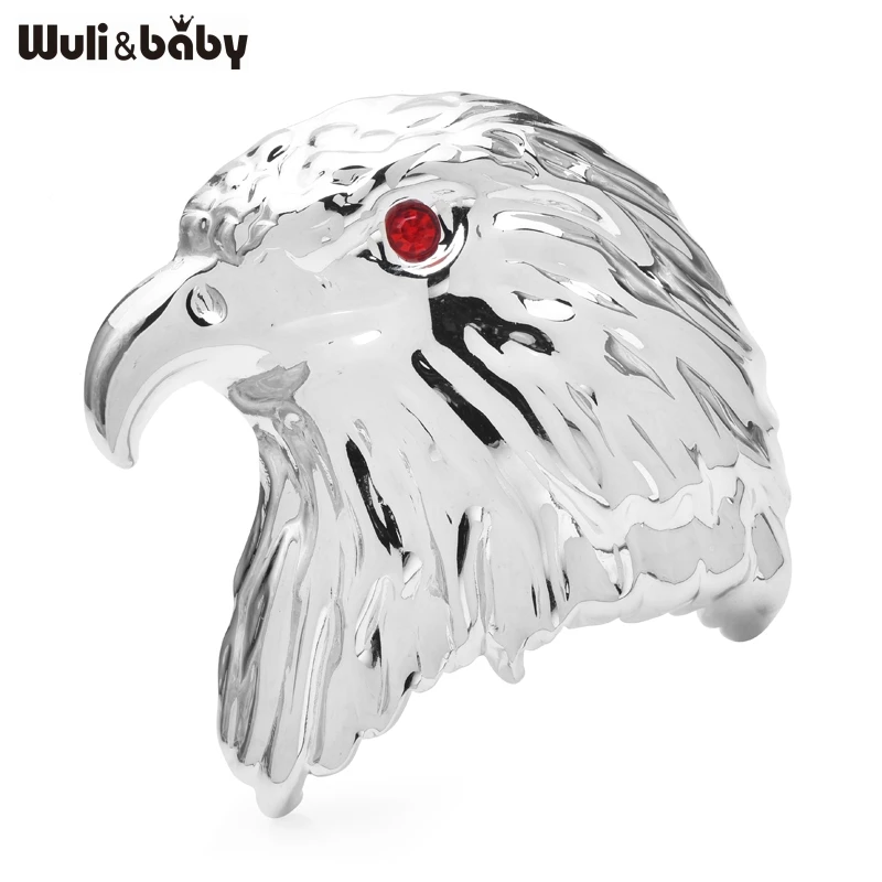 

Wuli&baby Stainless Steel Bald Eagle Brooches For Women Unisex 2-color Cool Bird Animal Party Casual Brooch Pins Gifts