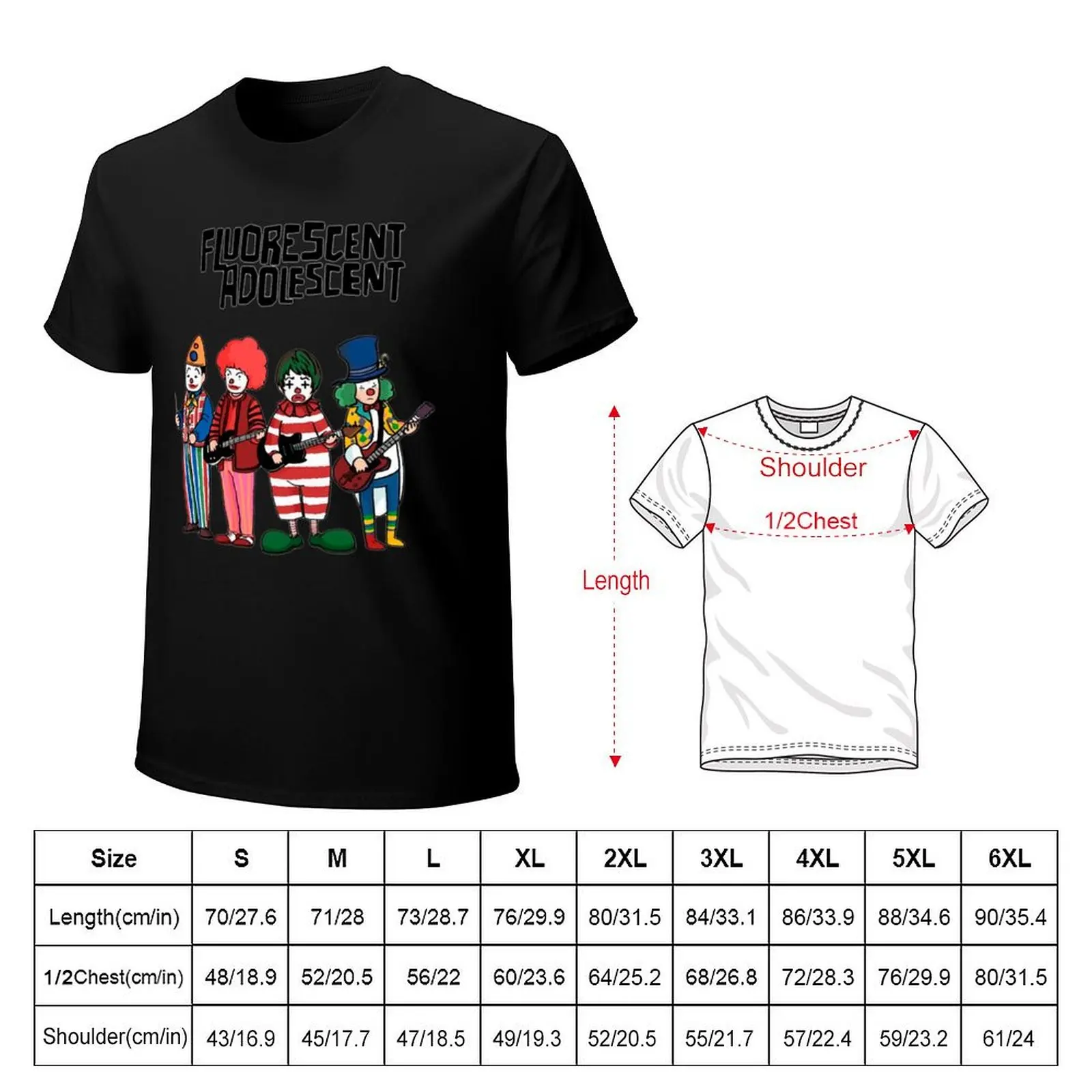 Clowns Fluorescent T-Shirt Holiday Casual Short Sleeve Top