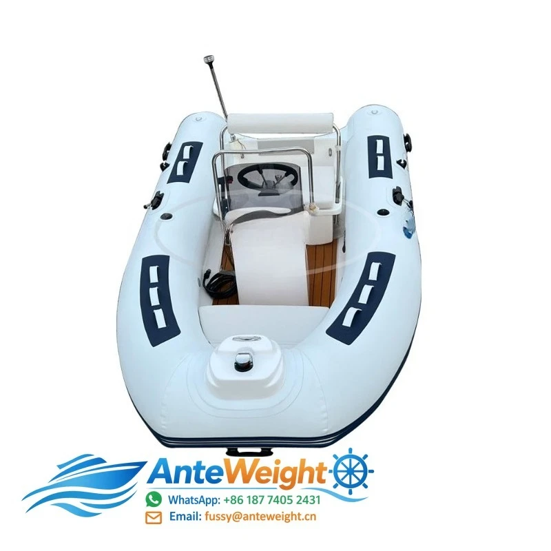11ft Fiberglass Hard Hull Plastic Boat Fishing Small Dinghy Inflatable Boat 3.30m Pvc