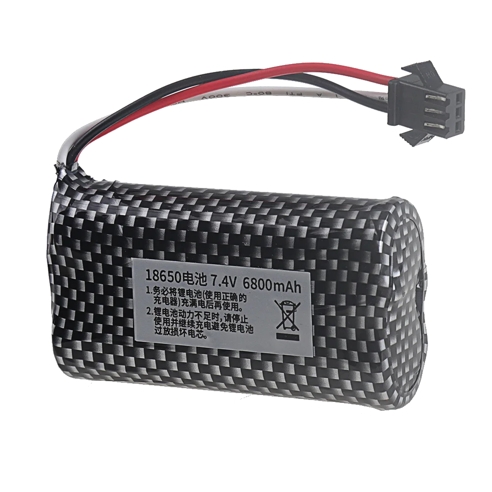 SM-3P Plug 7.4V 6800mAh Li-ion Battery for Watch Gesture Sensing Twisted RC Stunt Car toys accessories 7.4v 2s 18650 Battery